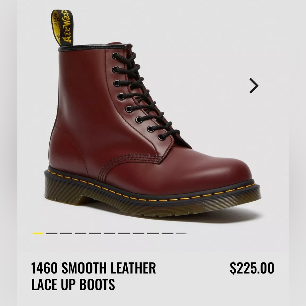 DOC MARTEN -1460 SMOOTH LEATHER LACE UP BOOTS